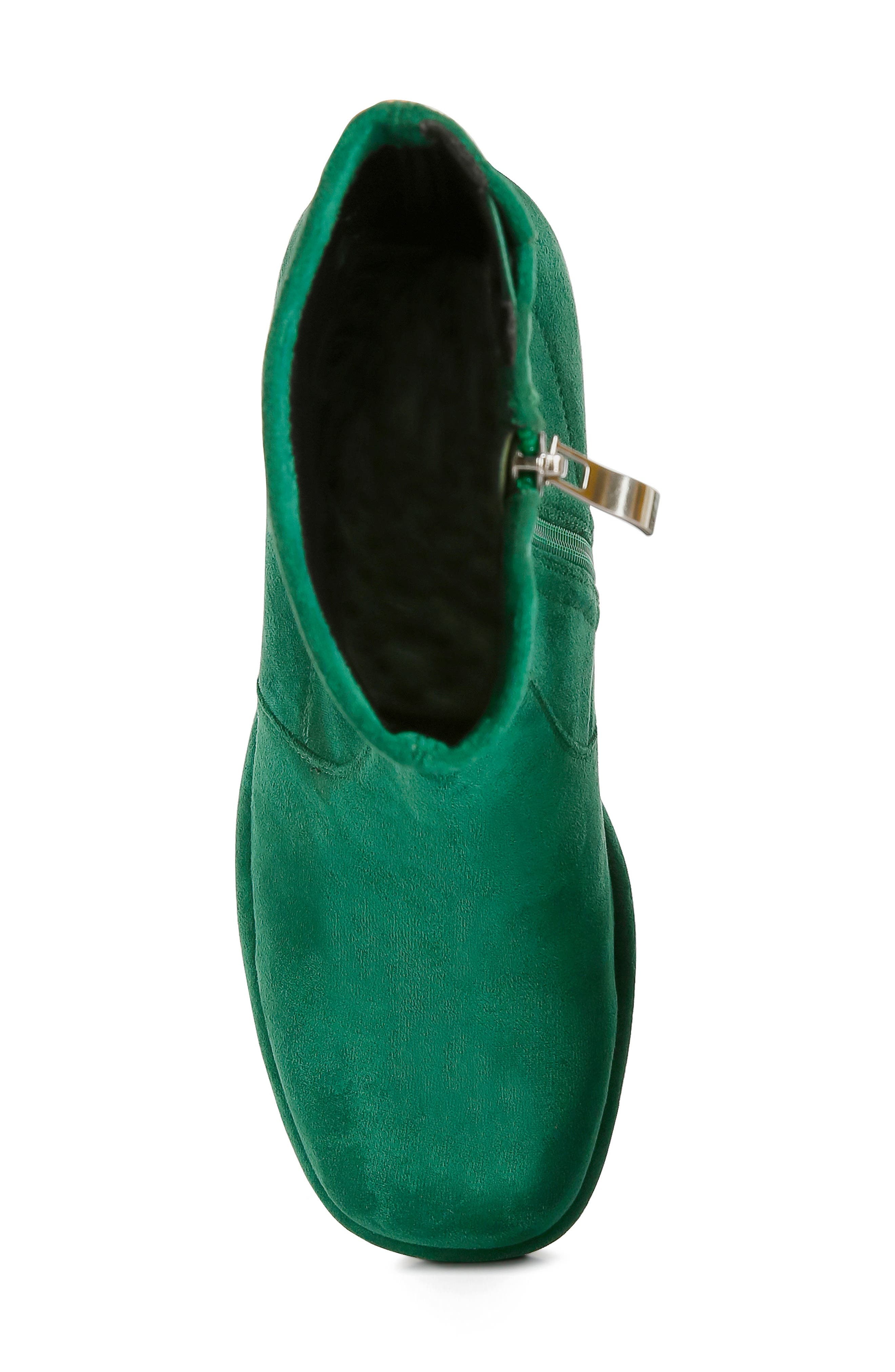 Rag & Co Two Cubes Bootie, Alternate, color, Dark Green