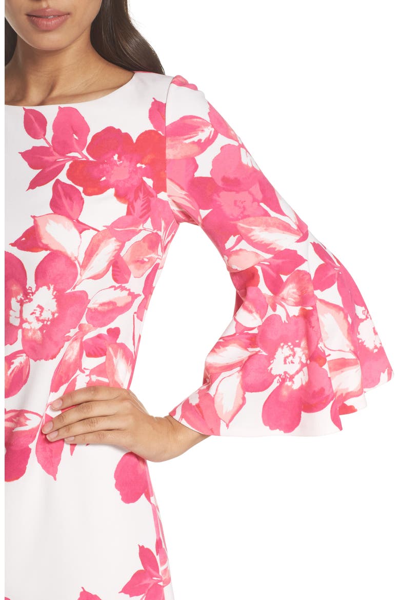 Floral Shift Dress, Alternate, color, PINK