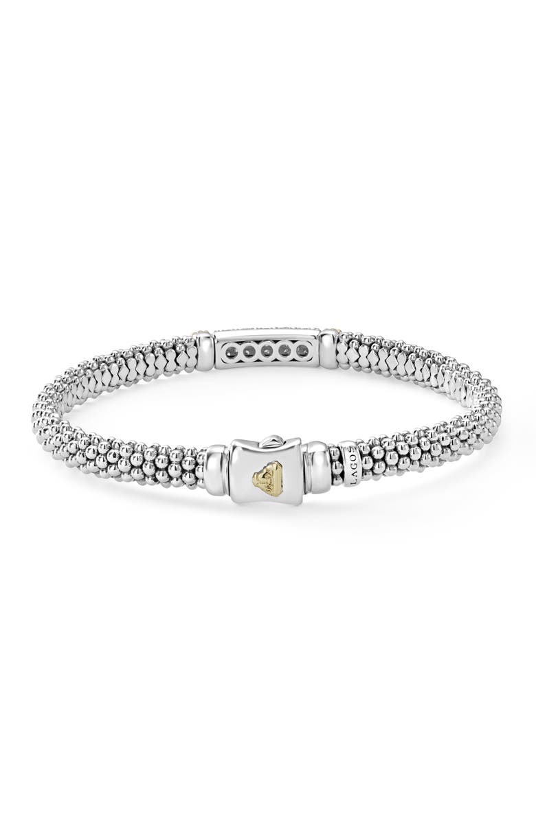 LAGOS Diamond Lux Caviar Bracelet, Alternate, color, Silver/Diamond