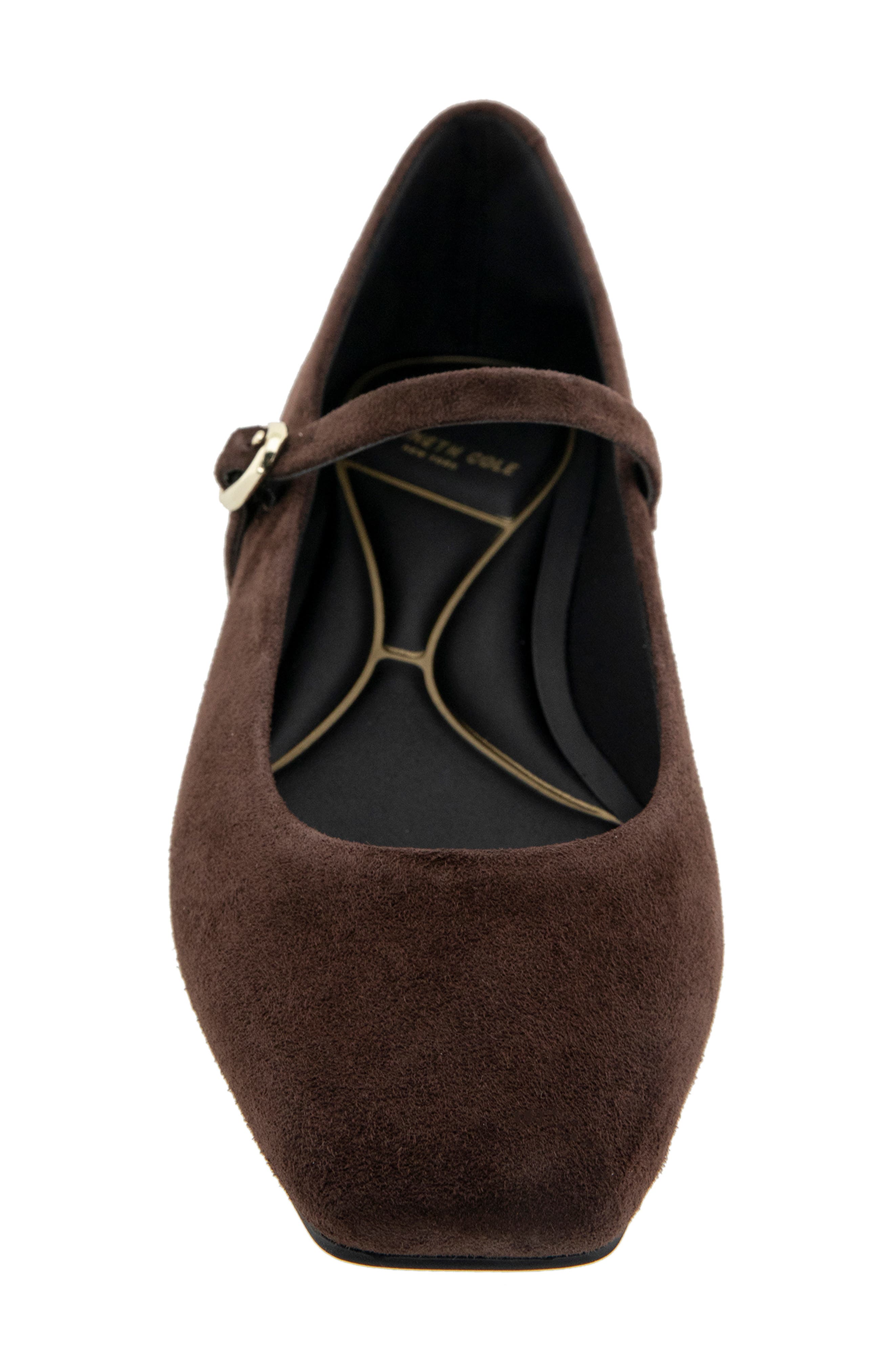 Kenneth Cole Jasper Mary Jane Flat, Alternate, color, Chocolate Suede