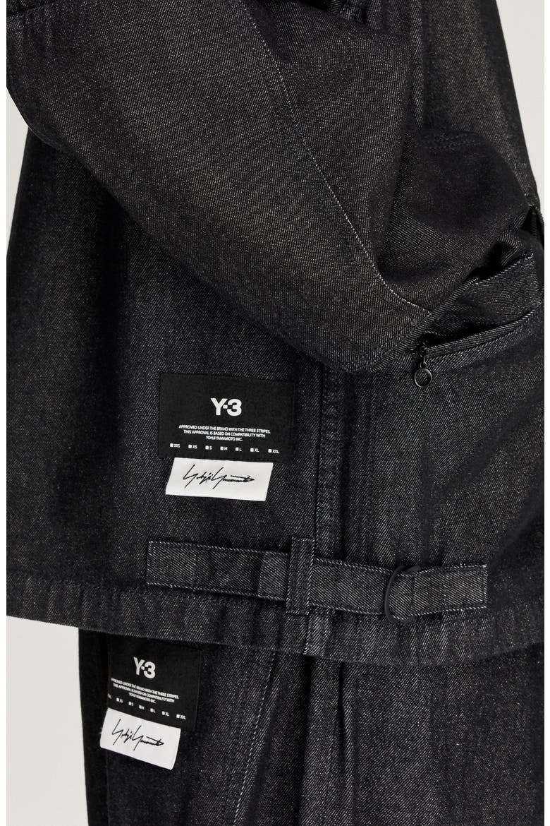 Zip Front Denim Jacket, Alternate, color, BLACK