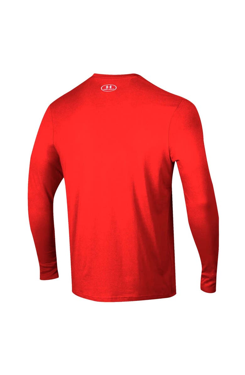 Under Armour Men's Under Armour Red Wisconsin Badgers 2025 Sideline Football Performance Cotton Long Sleeve T-Shirt, Alternate, color, Red