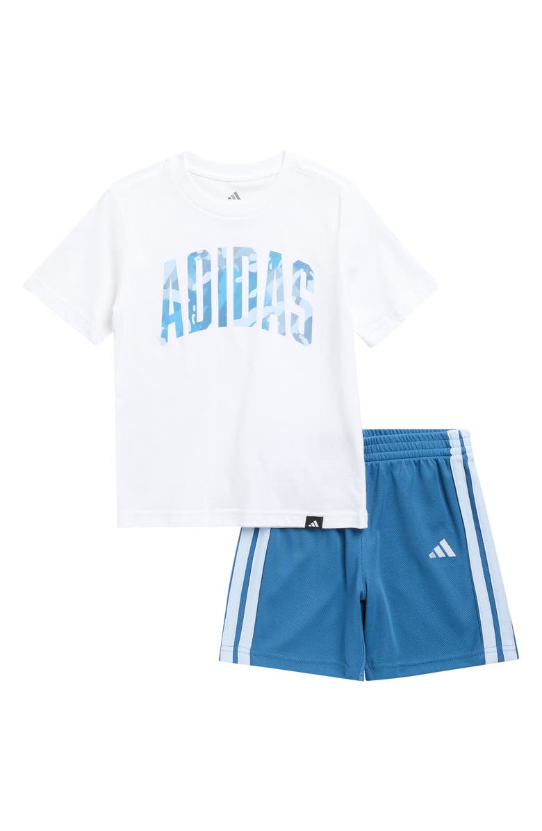 adidas Kids' Logo Graphic T-Shirt & Shorts Set, Main, color,