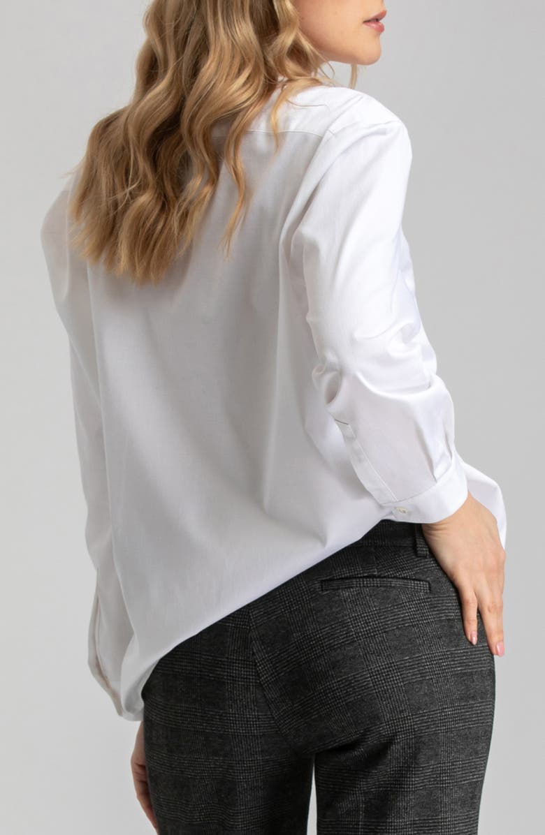 PIETRO BRUNELLI MATERNITY Long Sleeve V-Neck Collar Shirt, Alternate, color, 