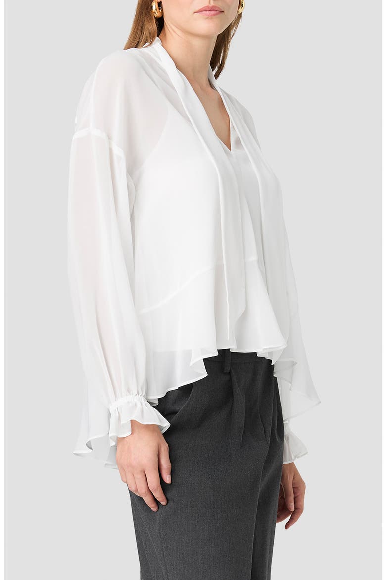 Marina Chiffon Long Sleeve Top, Alternate, color, WINTER WHITE