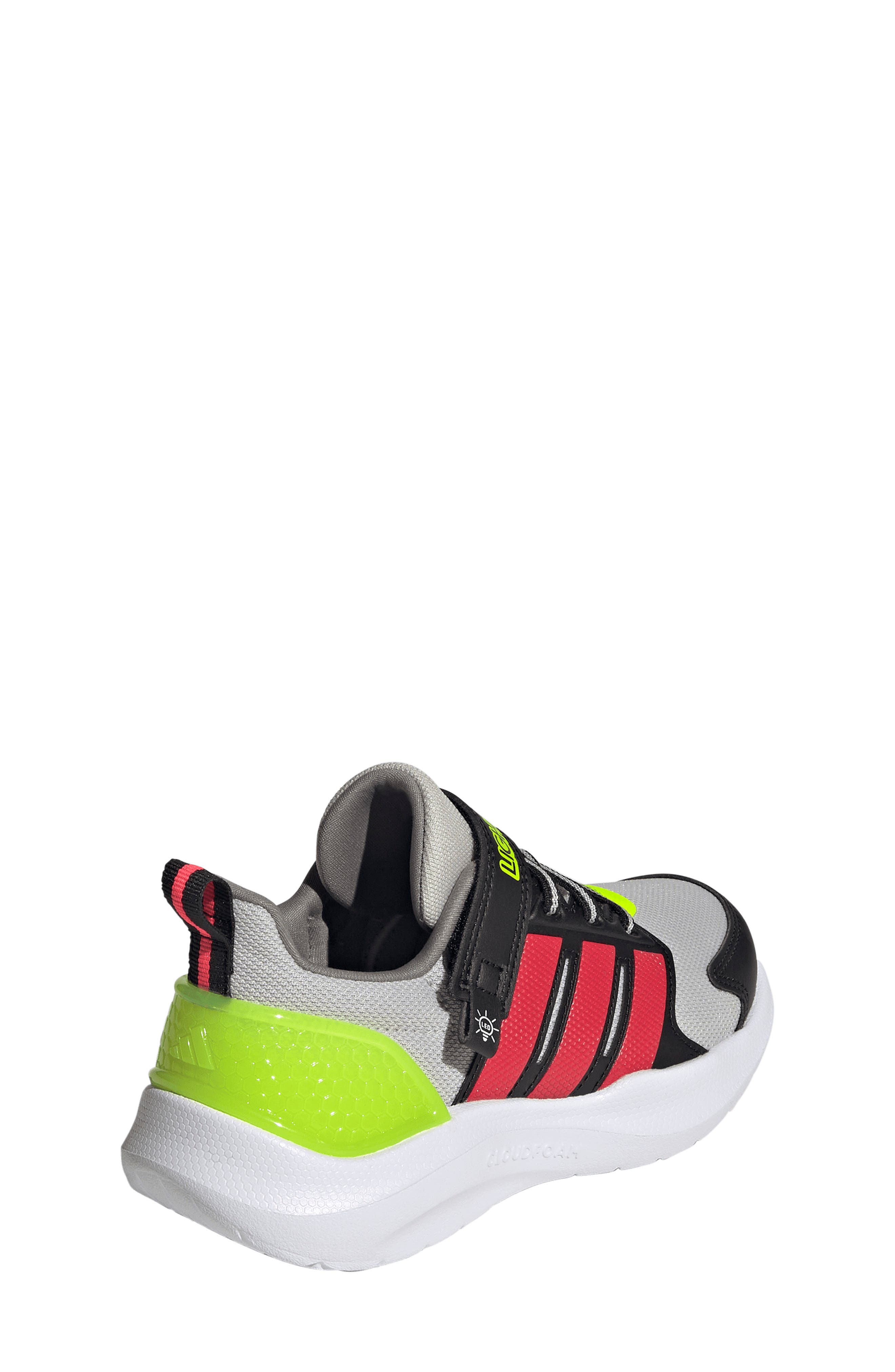adidas Kids' Lightorama Sneaker, Alternate, color, Grey/ Red/ Lemon