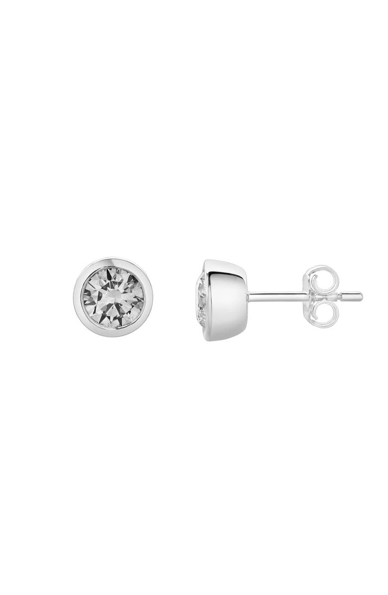 LuvMyJewelry Uyarak 14K Gold Lab Grown Round Solitaire Diamond Earrings - 1.5 Cts, Alternate, color, 14K White Gold
