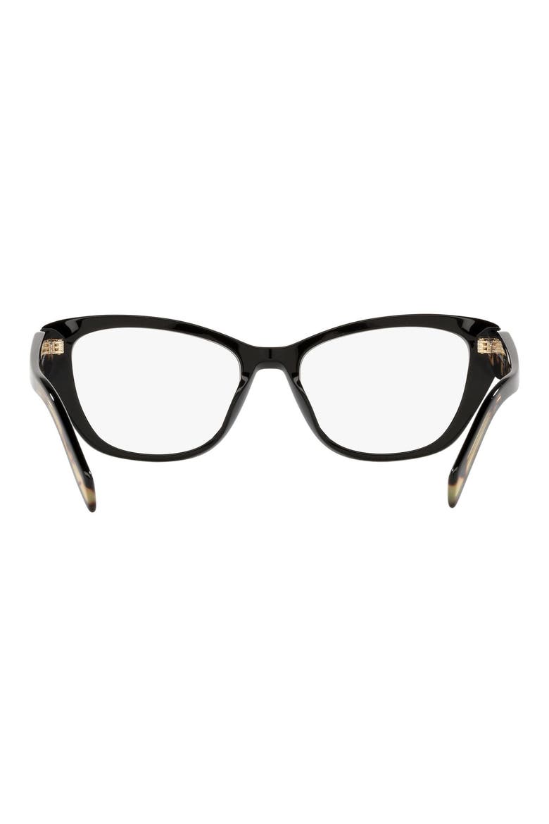 52mm Cat Eye Optical Glasses, Alternate, color, BLACK