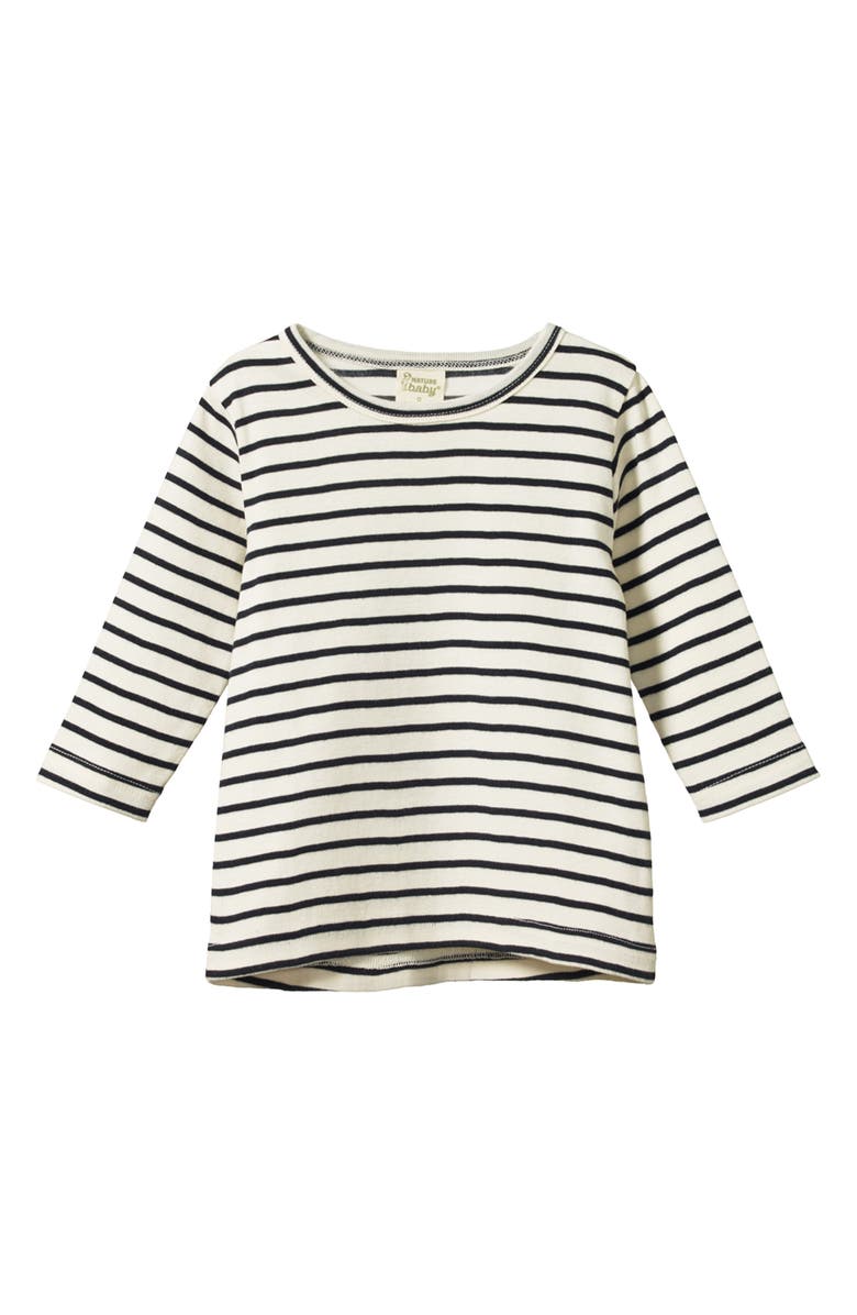 NATURE BABY River Long Sleeve Tee, Main, color, Navy Sailor Stripe