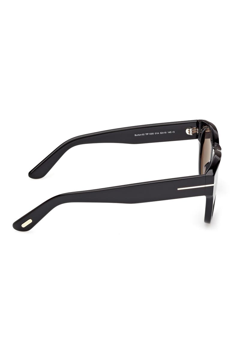 52mm Round Photochromic Sunglasses, Alternate, color, SHINY BLACK / SMOKE