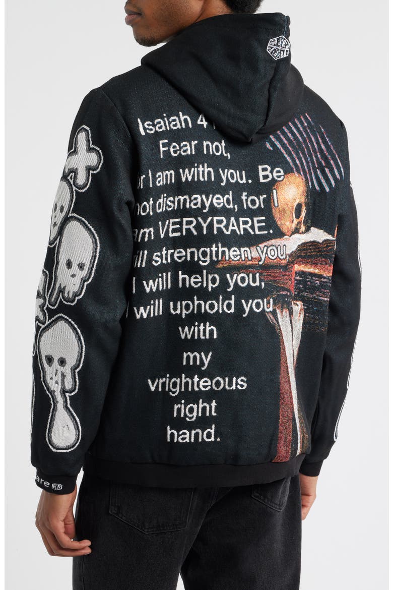 Saint Jerome Writing Hoodie, Alternate, color, BLACK