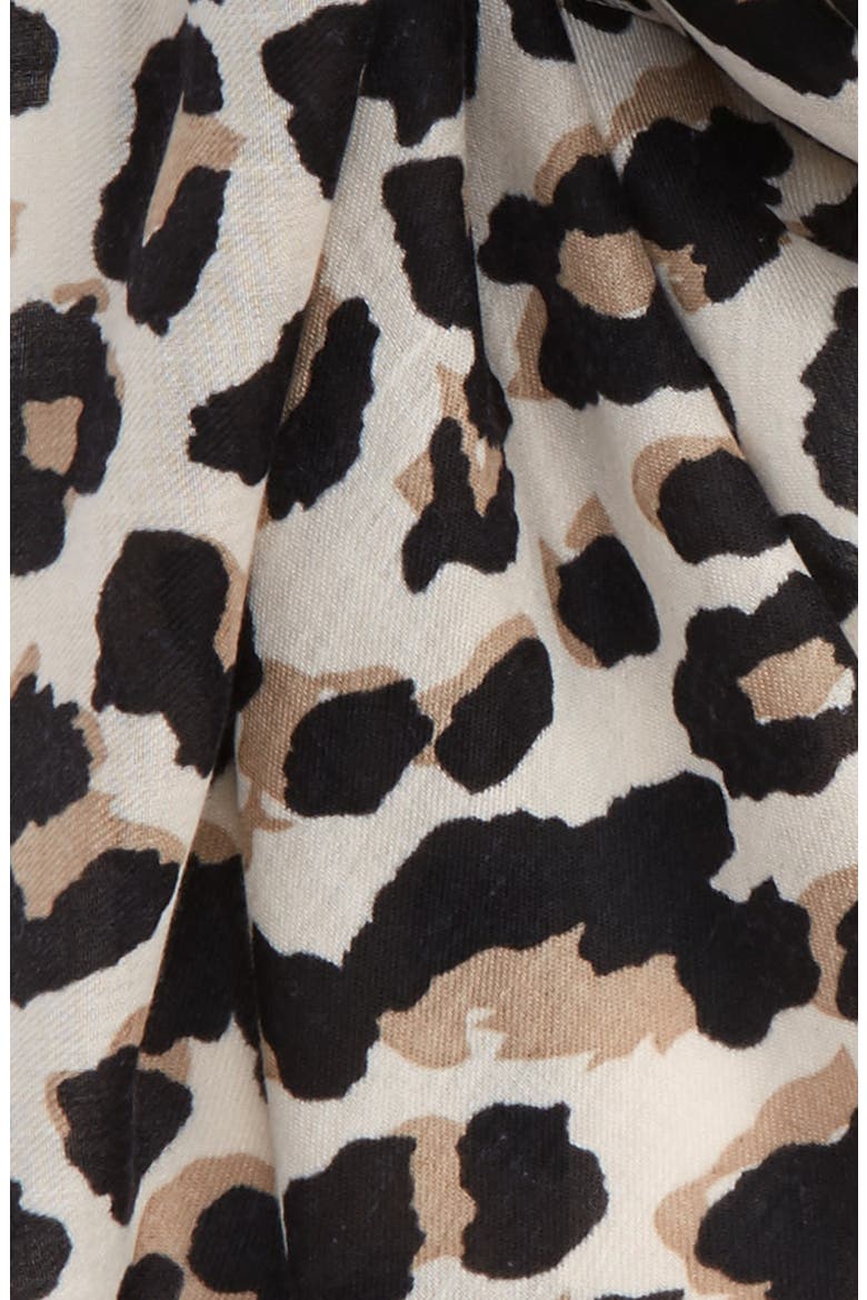 Leopard Print Scarf, Alternate, color, BLACK MULTI