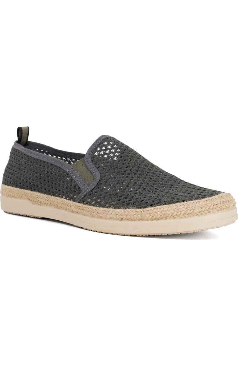 Dune London Fisher Espadrille Slip On Sneakers, Main, color, Grey-Fabric