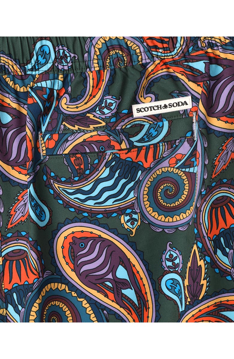 Scotch & Soda Miami Ice Swim Trunks, Alternate, color, Mountain View