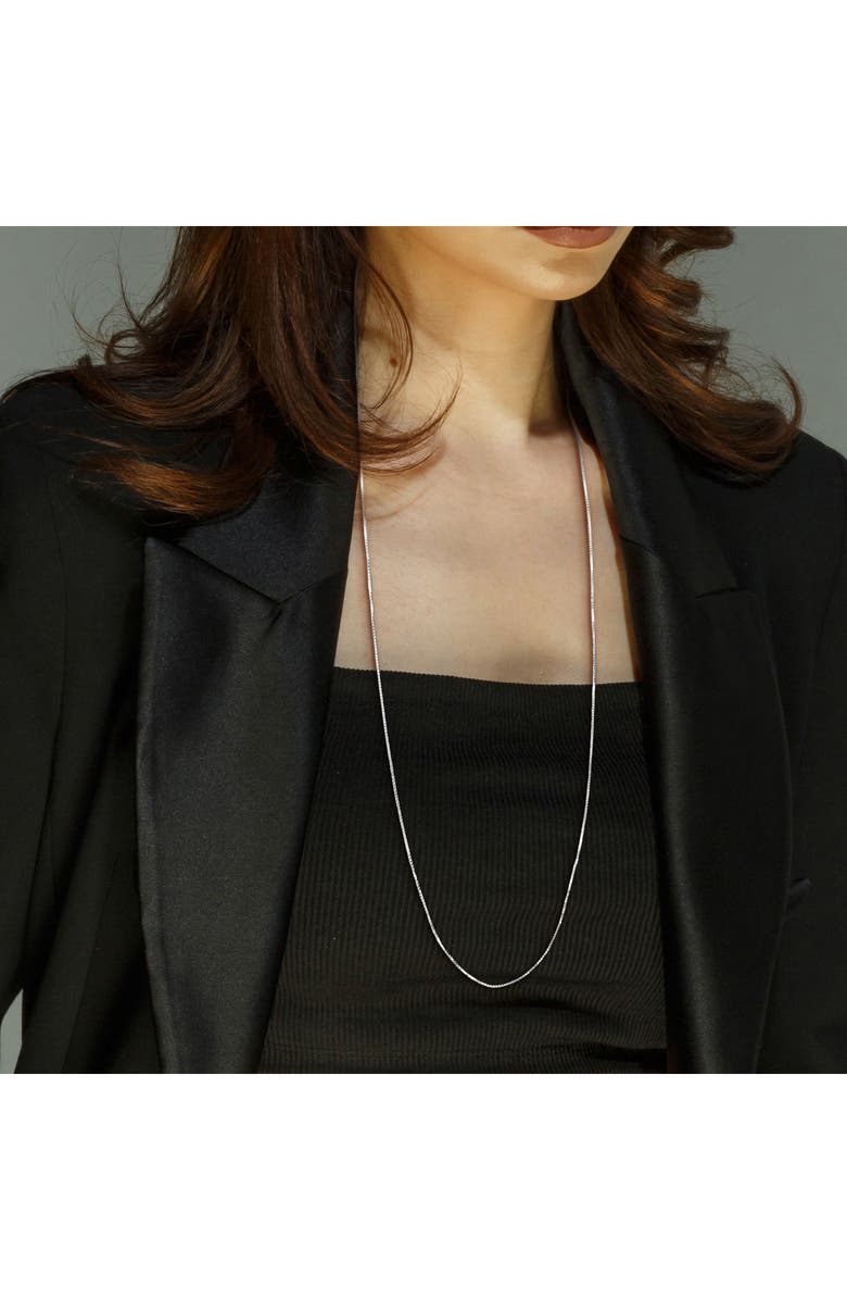 DELMAR Box Link Chain Necklace, 0.80mm, Alternate, color,