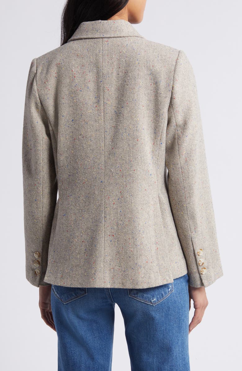 Wit & Wisdom Double Breasted Blazer, Alternate, color, Grey Oatmeal Multi