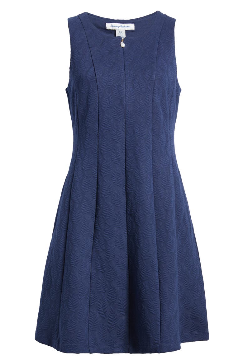 Darcy Jacquard Sleeveless Fit & Flare Dress, Alternate, color, COASTLINE