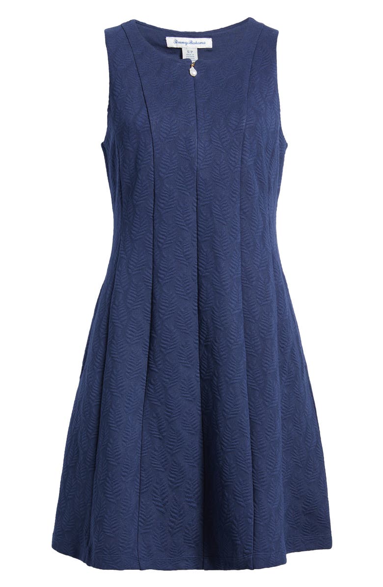 Tommy Bahama Darcy Jacquard Sleeveless Fit & Flare Dress, Alternate, color, Coastline