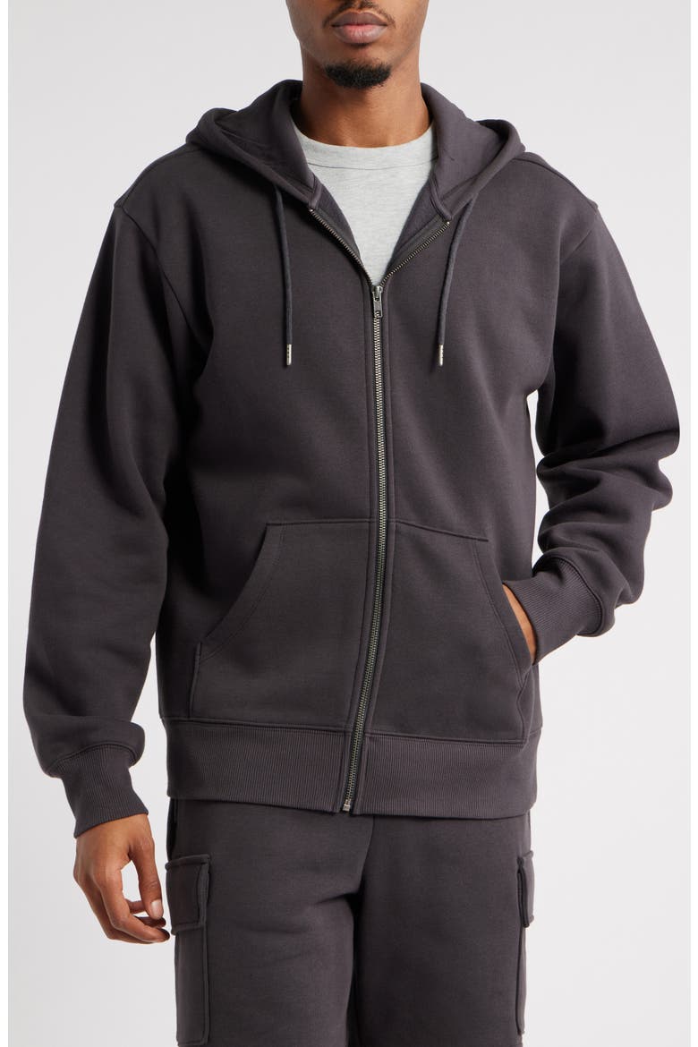 Front Zip Hoodie, Alternate, color, BLACK FADED