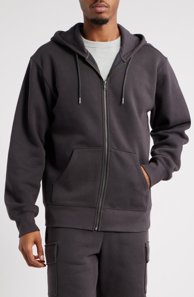 BP. Front Zip Hoodie, Alternate, color, Black Faded