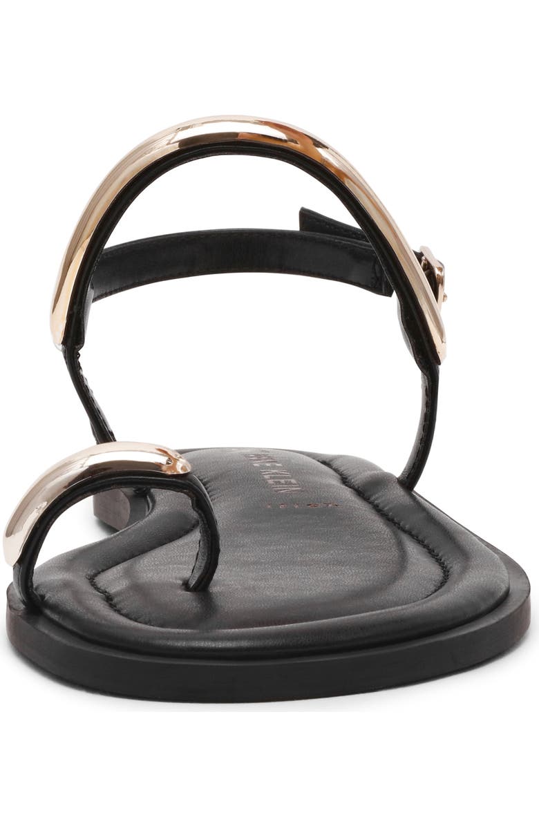 Anne Klein Kallian Toe Loop Sandal, Alternate, color, Black Nappa