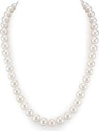 The Pearl Source 8.5-9.5mm White Freshwater Choker Length Pearl Necklace - Premier AAAA Quality