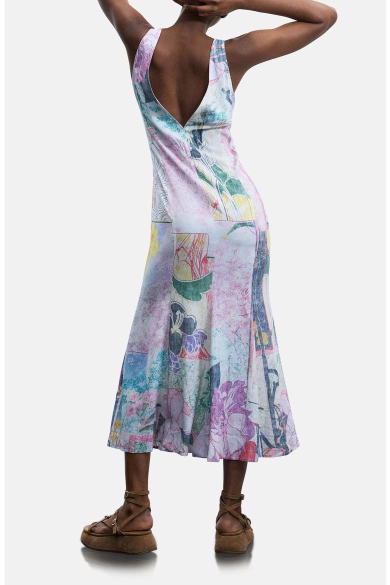 Floral Dress & Pointelle Sweater Set, Alternate, color, PURPLE MULTI