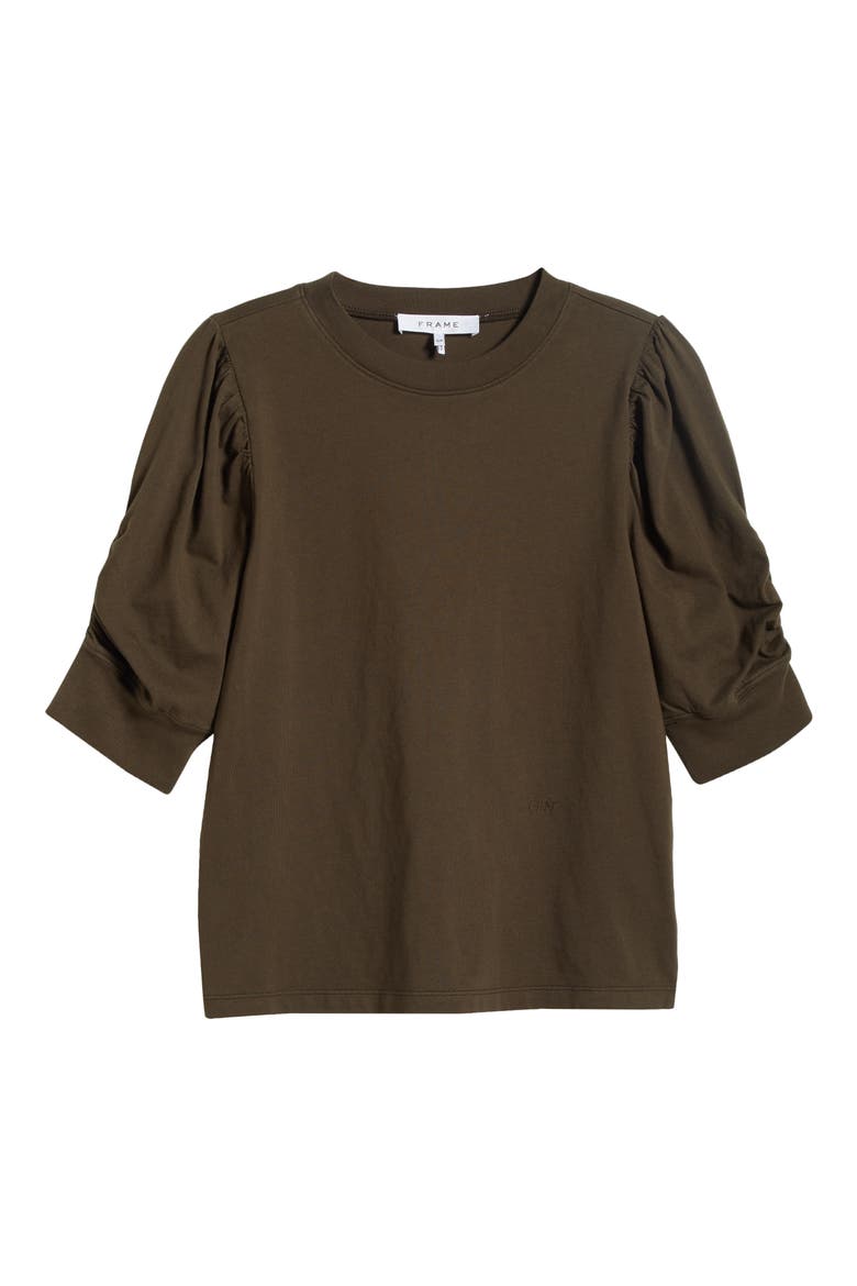 Frankie Puff Sleeve T-Shirt, Alternate, color, OLIVE KHAKI
