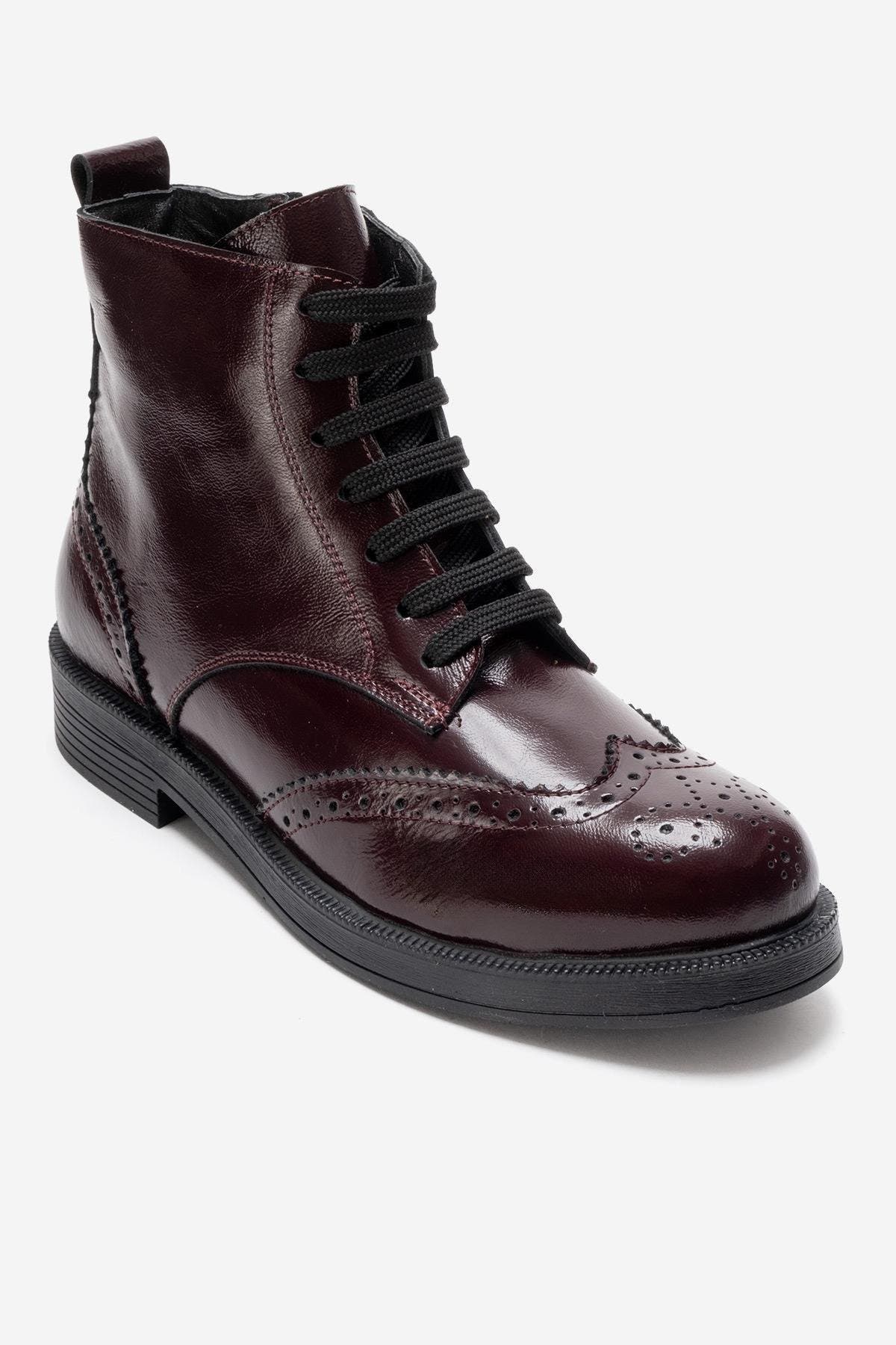 Nelvy Leather Boot, Alternate, color, Burgundy Patent