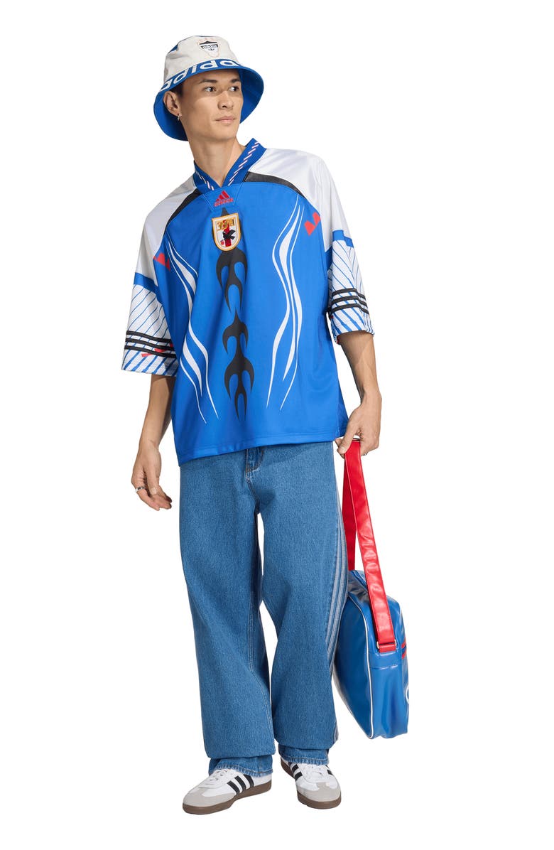adidas JFA Japan Oversize Jersey, Alternate, color, Power Blue/White/Red