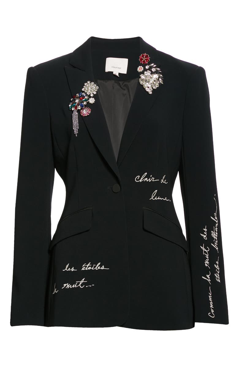 Cinq à Sept Cheyenne Rhinestone Brooch Blazer, Alternate, color, 