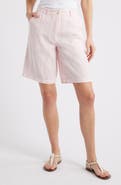 Caslon® Easy Waist Linen Bermuda Shorts