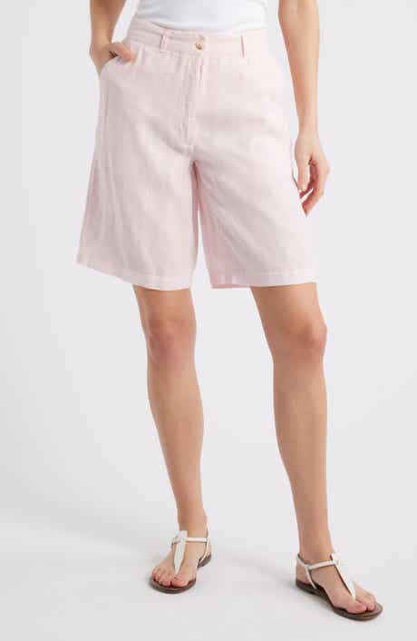 Caslon® Easy Waist Linen Bermuda Shorts