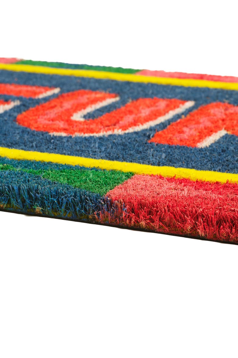 Kerala Let'S Fun Coir Doormat 14" x 39", Alternate, color, Blue