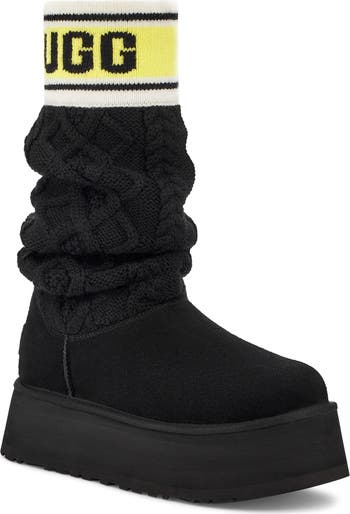 UGG® Classic Sweater Letter Boot (Women) | Nordstromrack