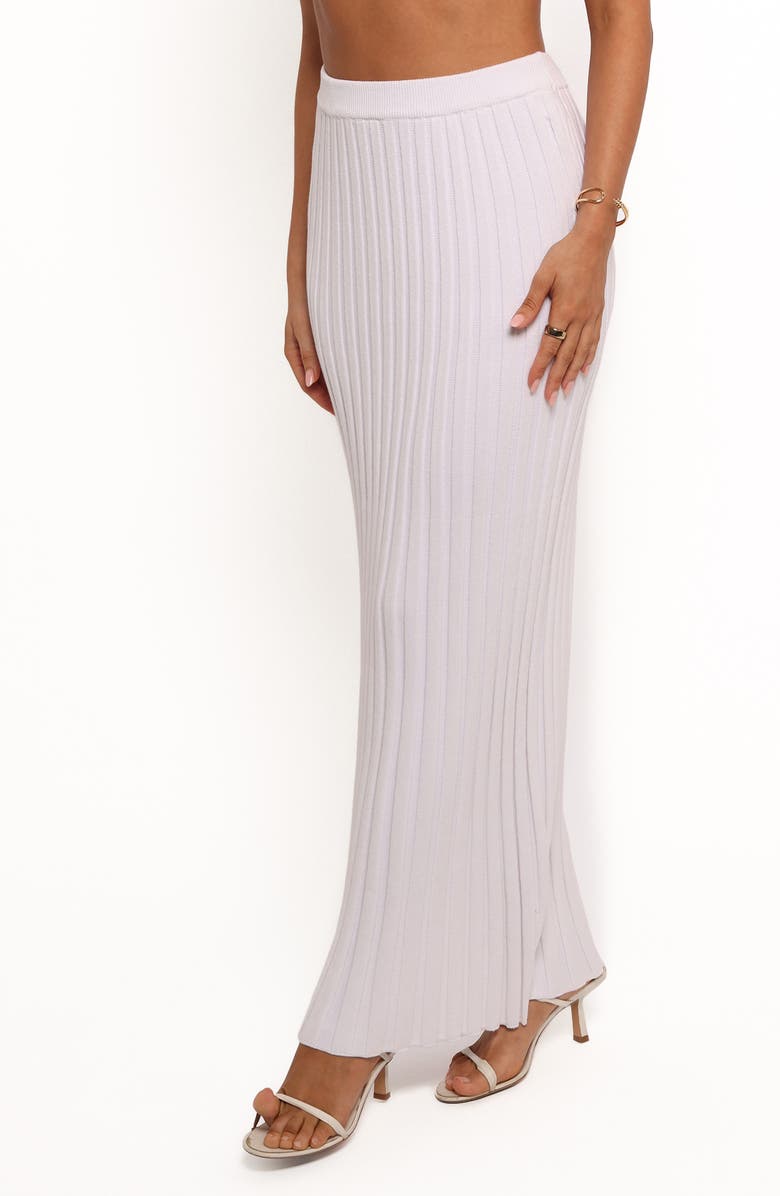 Petal & Pup Kya Rib Knit Cotton Maxi Skirt, Alternate, color, White