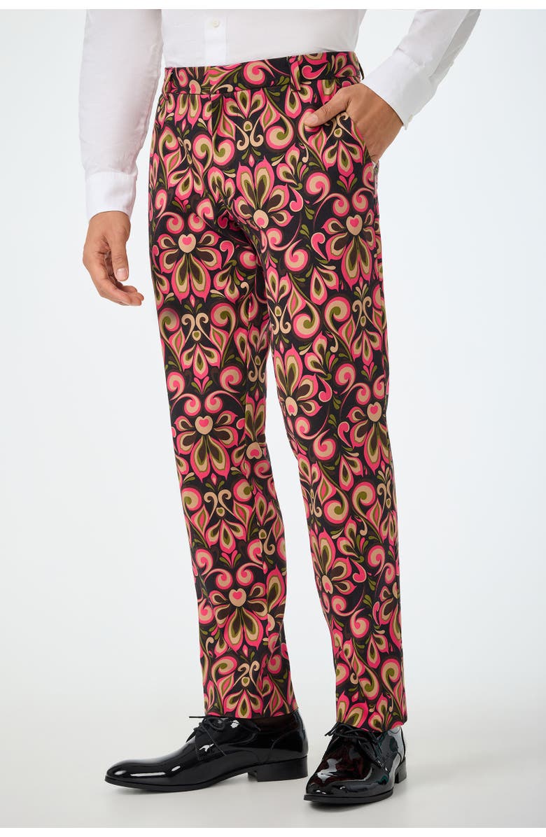 MR TURK Clyde Slim Fit Printed Trouser, Alternate, color, Multi