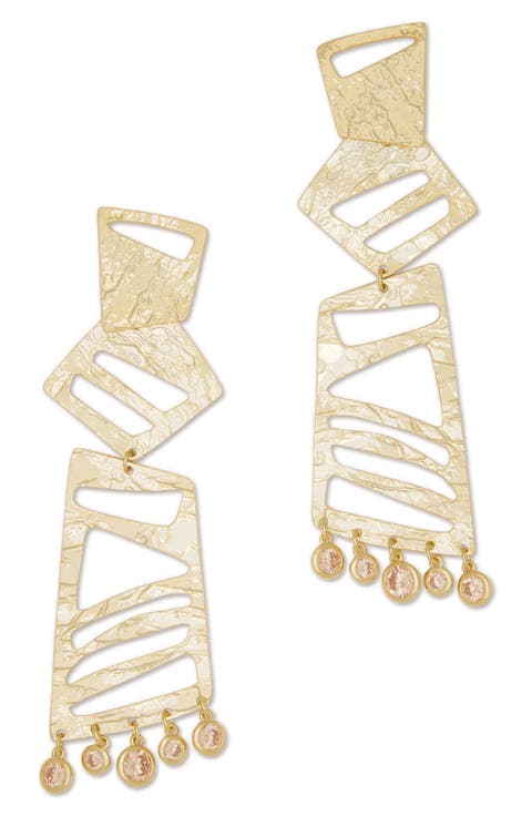 Elina Geometric Statement Drop Earrings