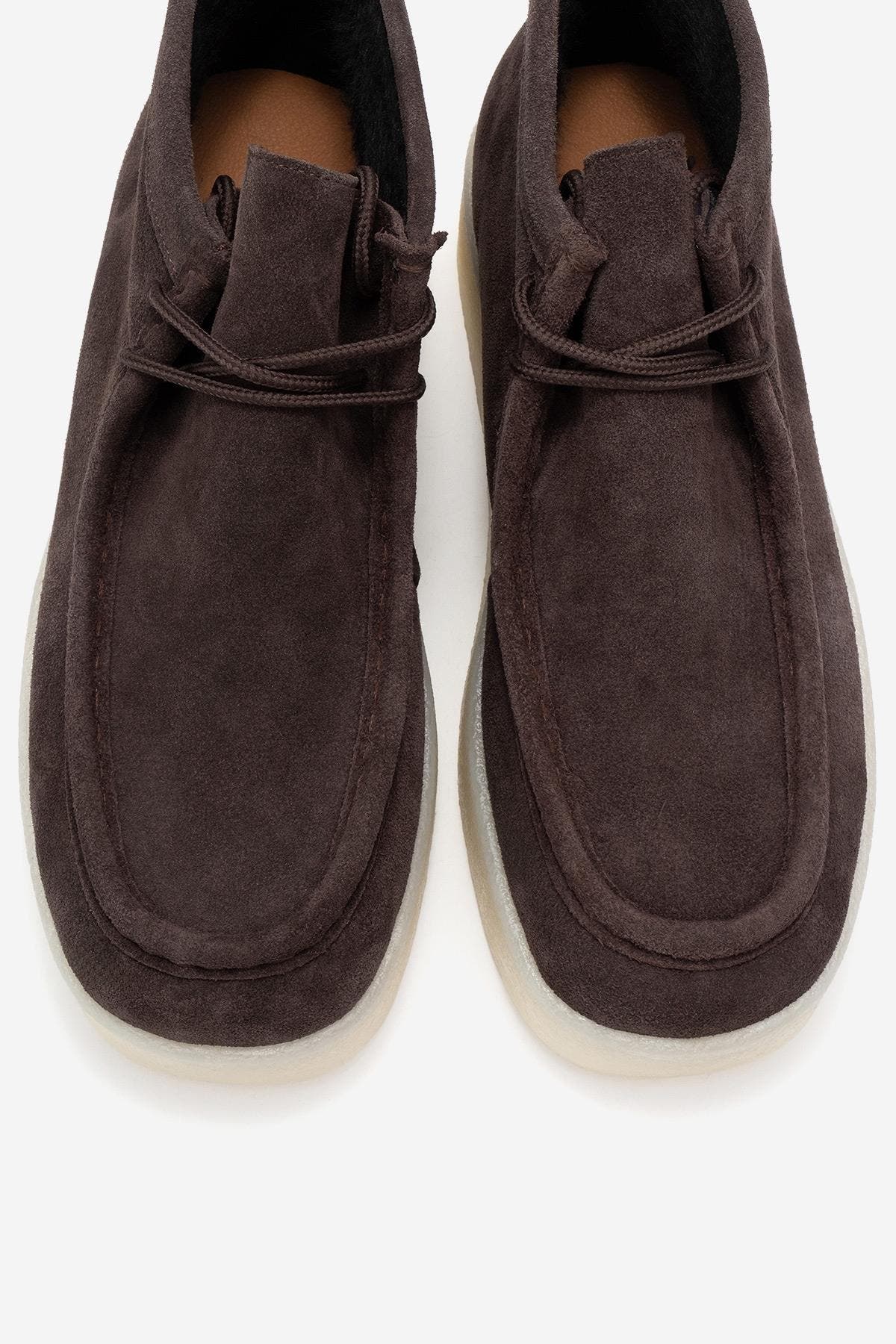 Melia Leather Platform Boot, Alternate, color, Brown Suede