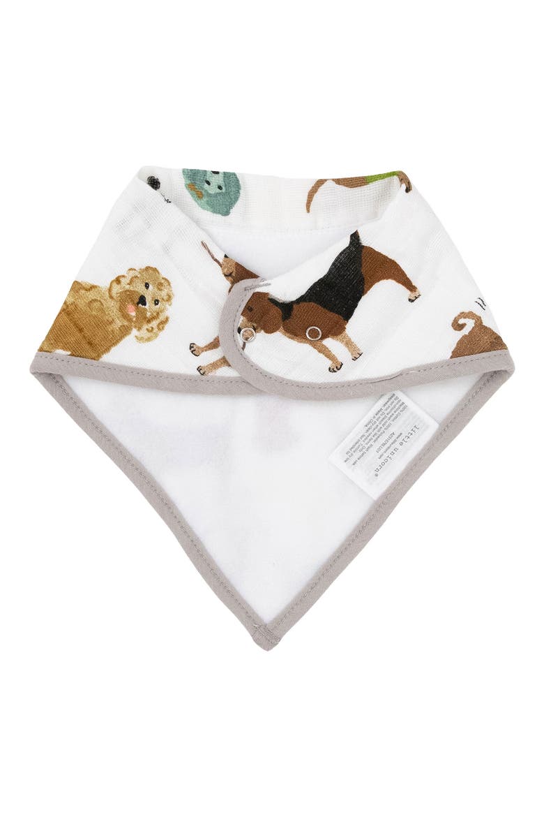 4-Pack Fleece & Cotton Muslin Bandana Bib, Alternate, color, WOOF