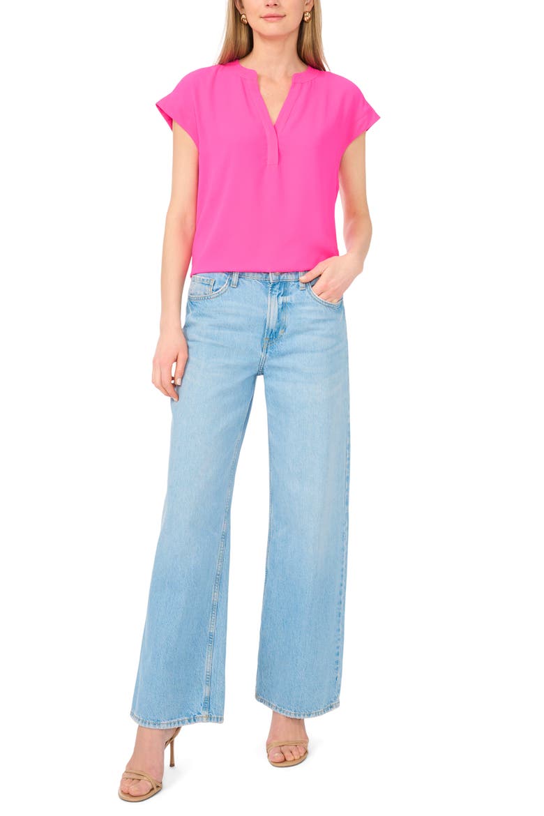 Dolman Sleeve Top, Alternate, color, HOT PINK