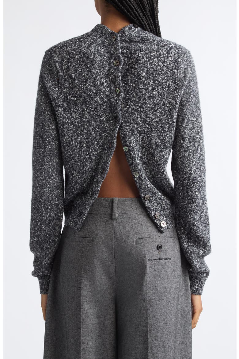 Shrunken Cardigan, Alternate, color, CHARCOAL