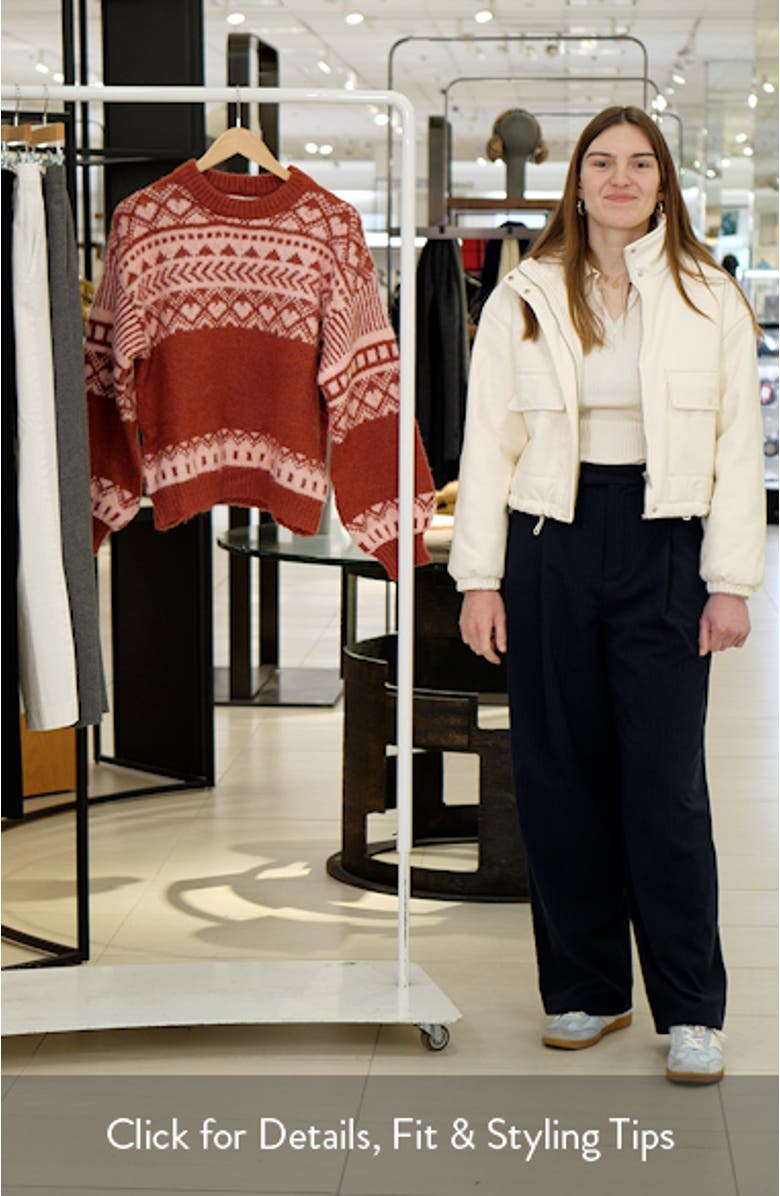 Zinnia Fair Isle Crewneck Sweater, sales video thumbnail