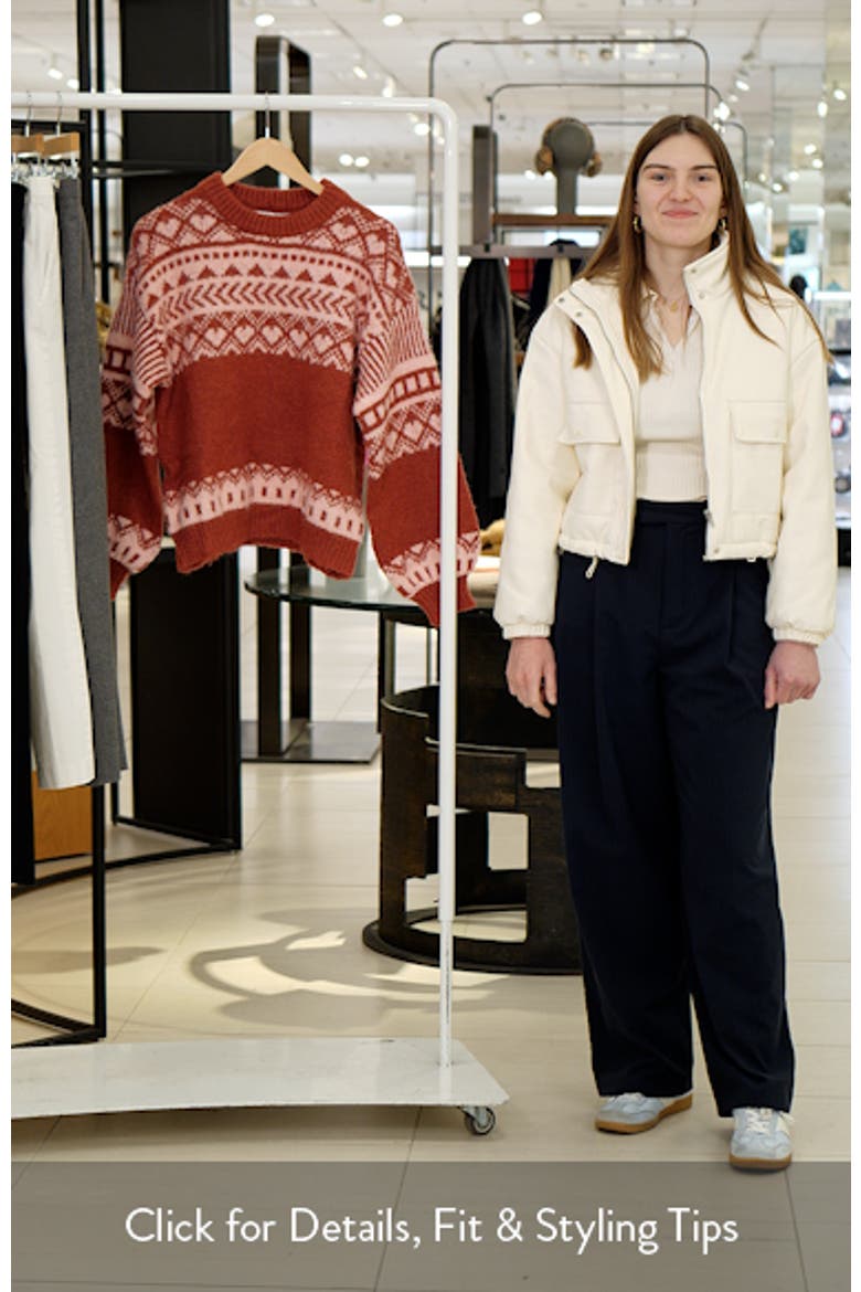 Zinnia Fair Isle Crewneck Sweater video