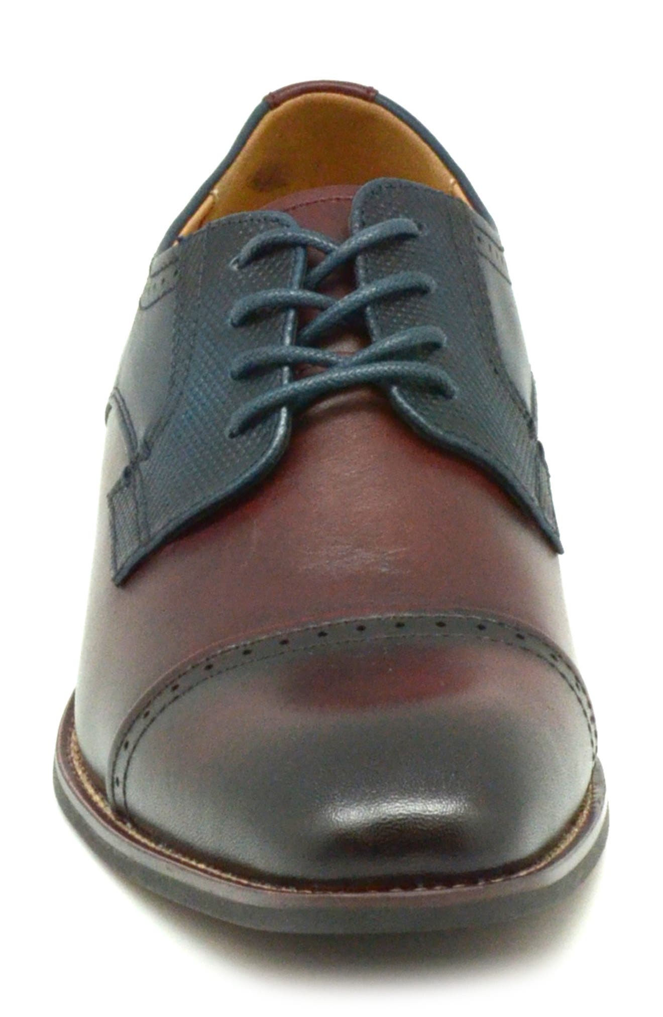 La Milano Bryson Derby, Alternate, color, Burgundy/ Navy