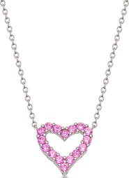 Lily Nily Open Heart Cubic Zirconia Pendant Necklace