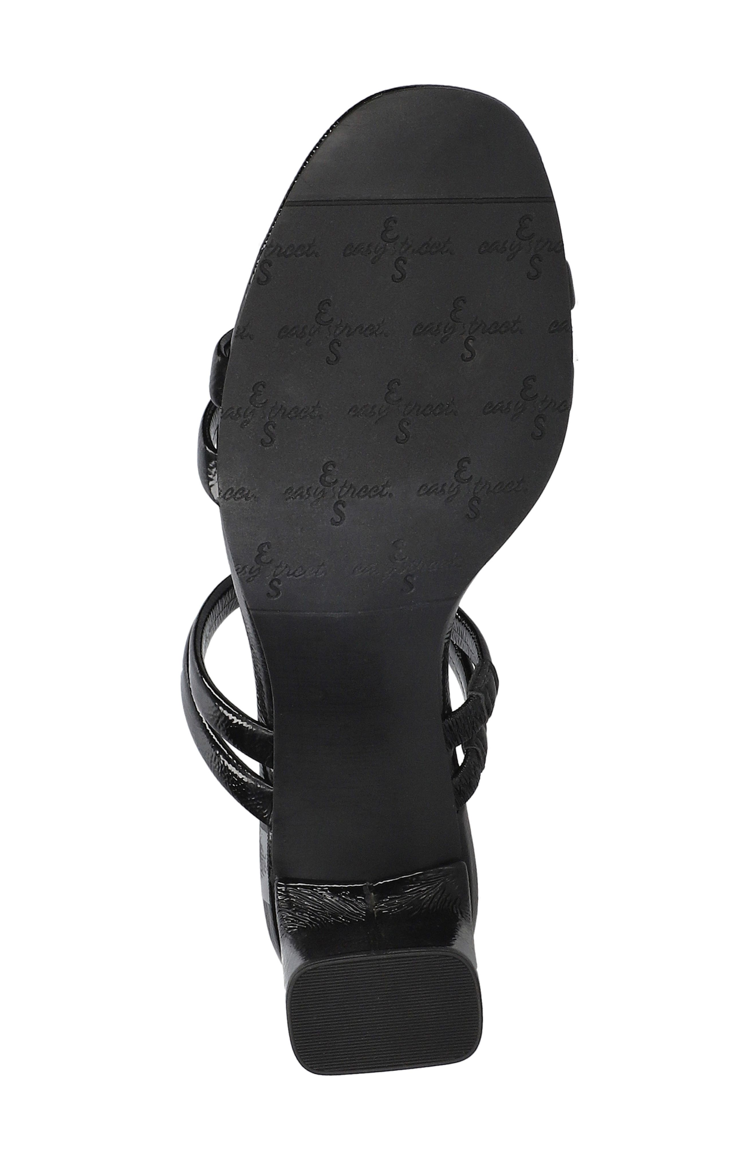 EASY STREET Jemma Slide Sandal, Alternate, color, Black Crinkled Patent