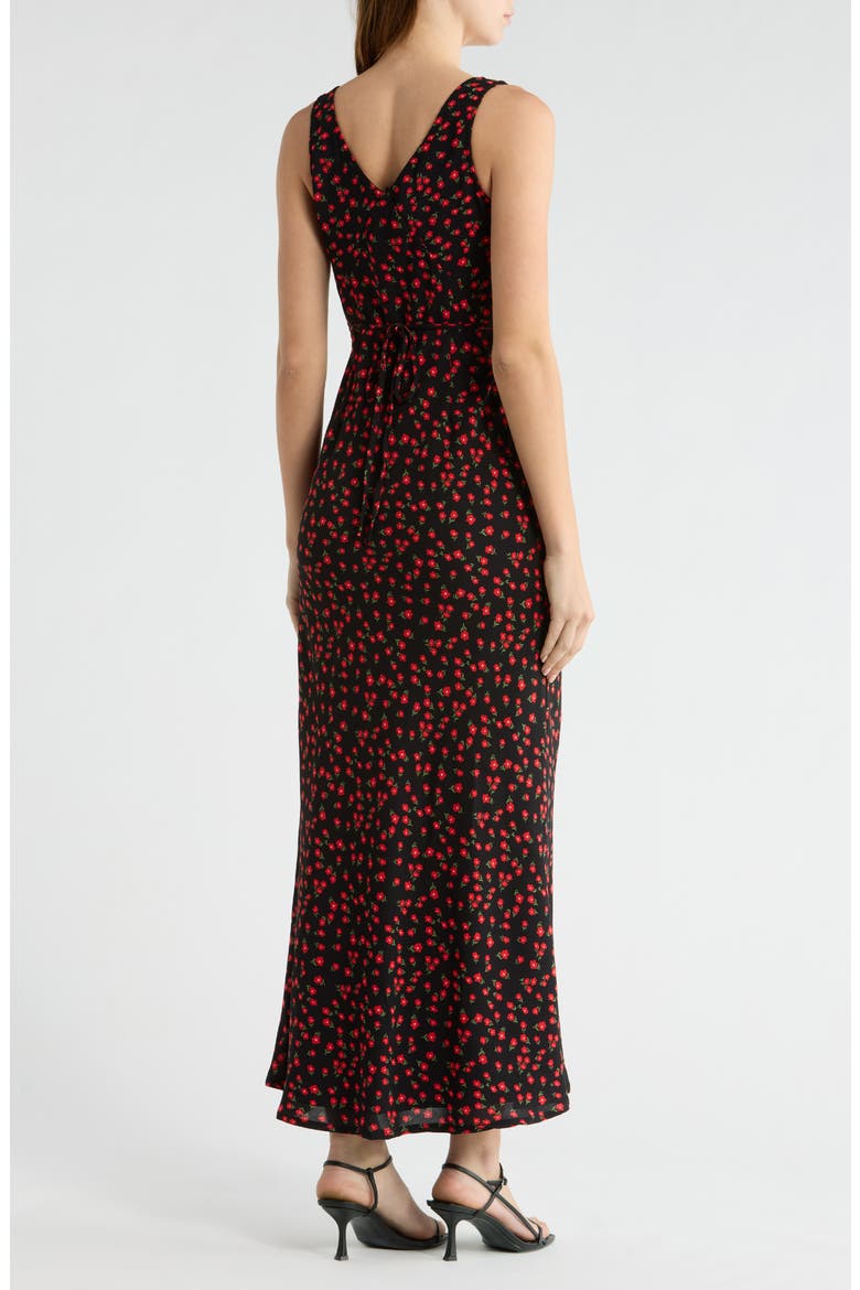 Nellie Sleeveless Maxi Sundress, Alternate, color, BLACK/ RED FLORAL