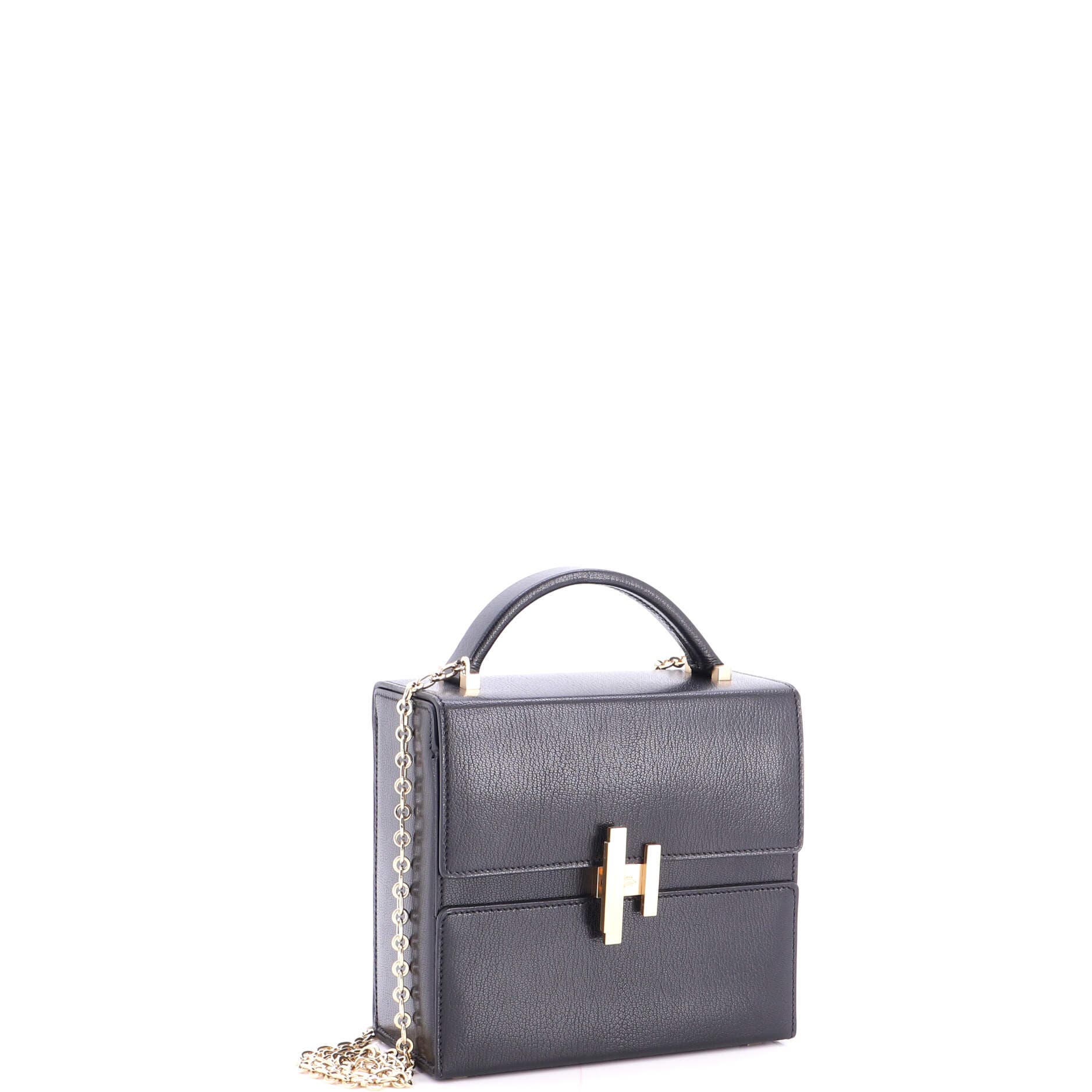 Cinhetic Top Handle Bag Chevre Chamkila, Alternate, color, Noir
