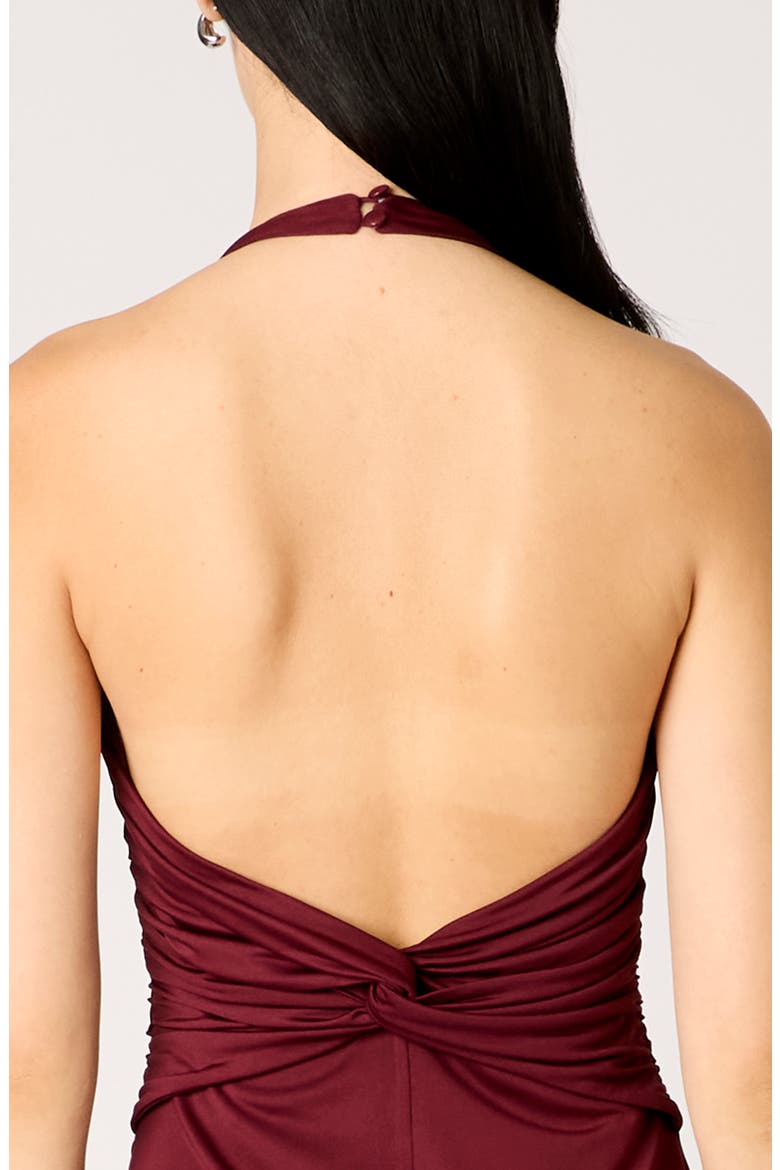 Mirabel Halter Dress, Alternate, color, CHIANTI